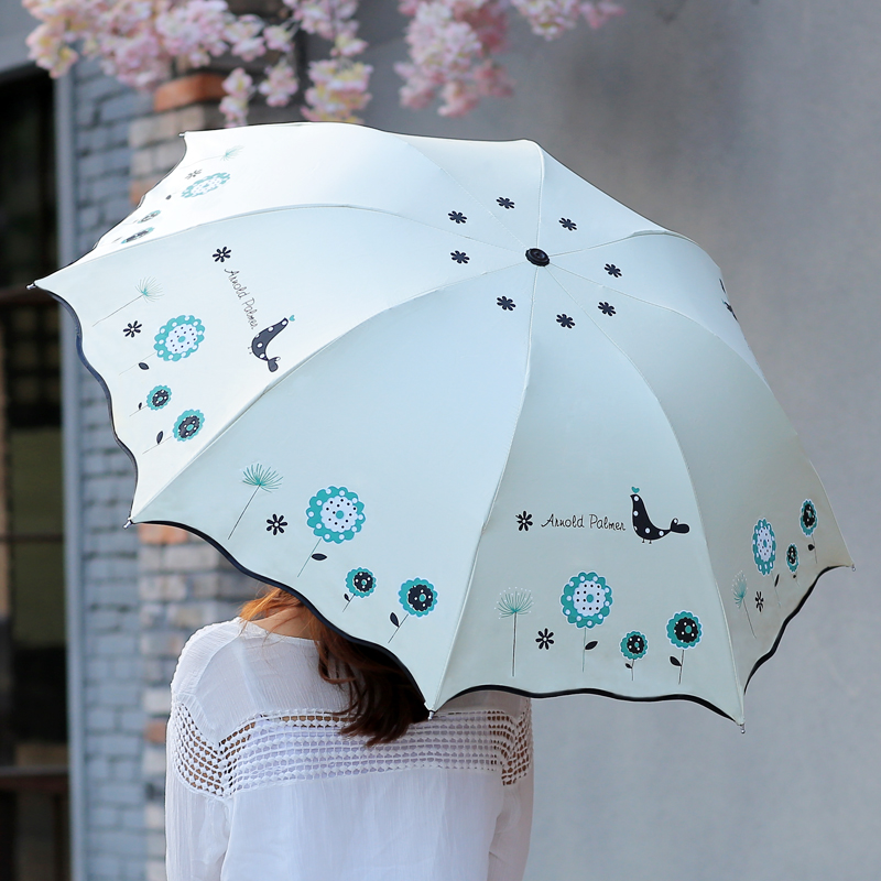 遮陽晴雨兩用傘防紫外線防曬傘太陽傘三折疊小清新創意女學生雨傘